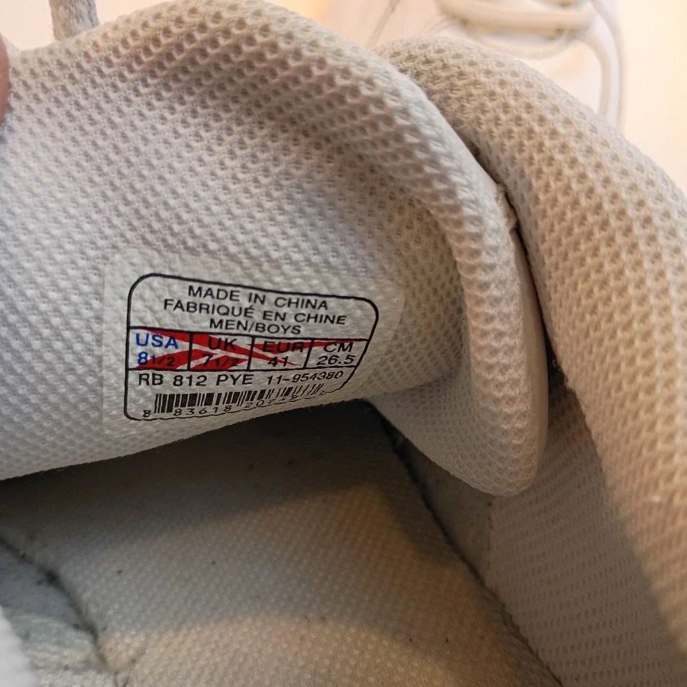Reebok‎ DMX Ride Walking Shoes White Leather Athletic Sneakers 8.5 Womens